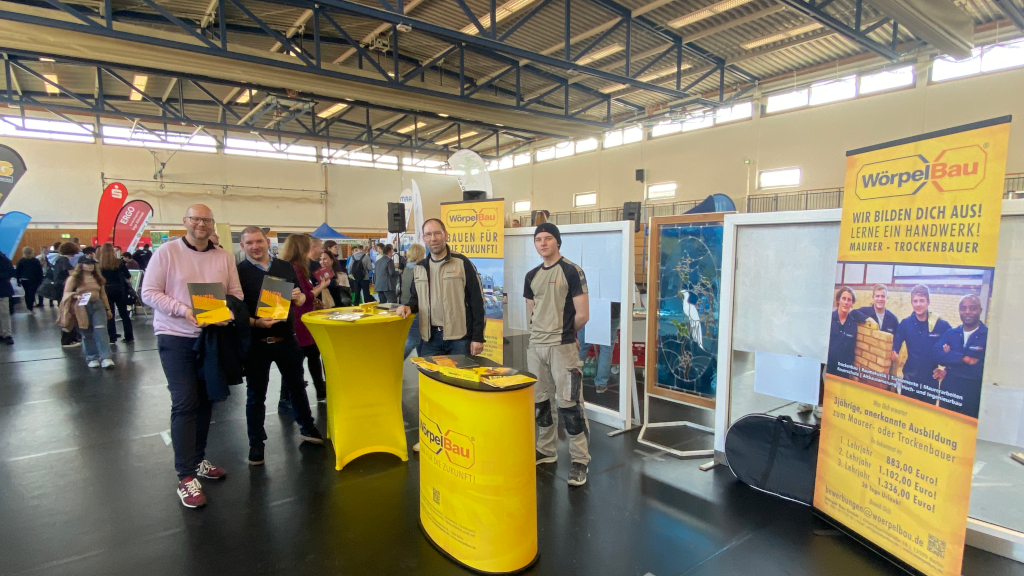 Baubranche Ausbildungsmesse futurelab woerpel bau stand